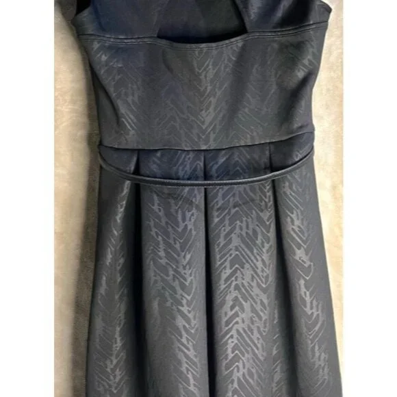 IZ BYER WOMENS VERSATILE BLACK PRINTED SCUBA KNIT SHORT SLEEVE DRESS BELT SIZE L - Picture 10 of 14